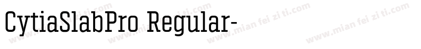 CytiaSlabPro Regular字体转换